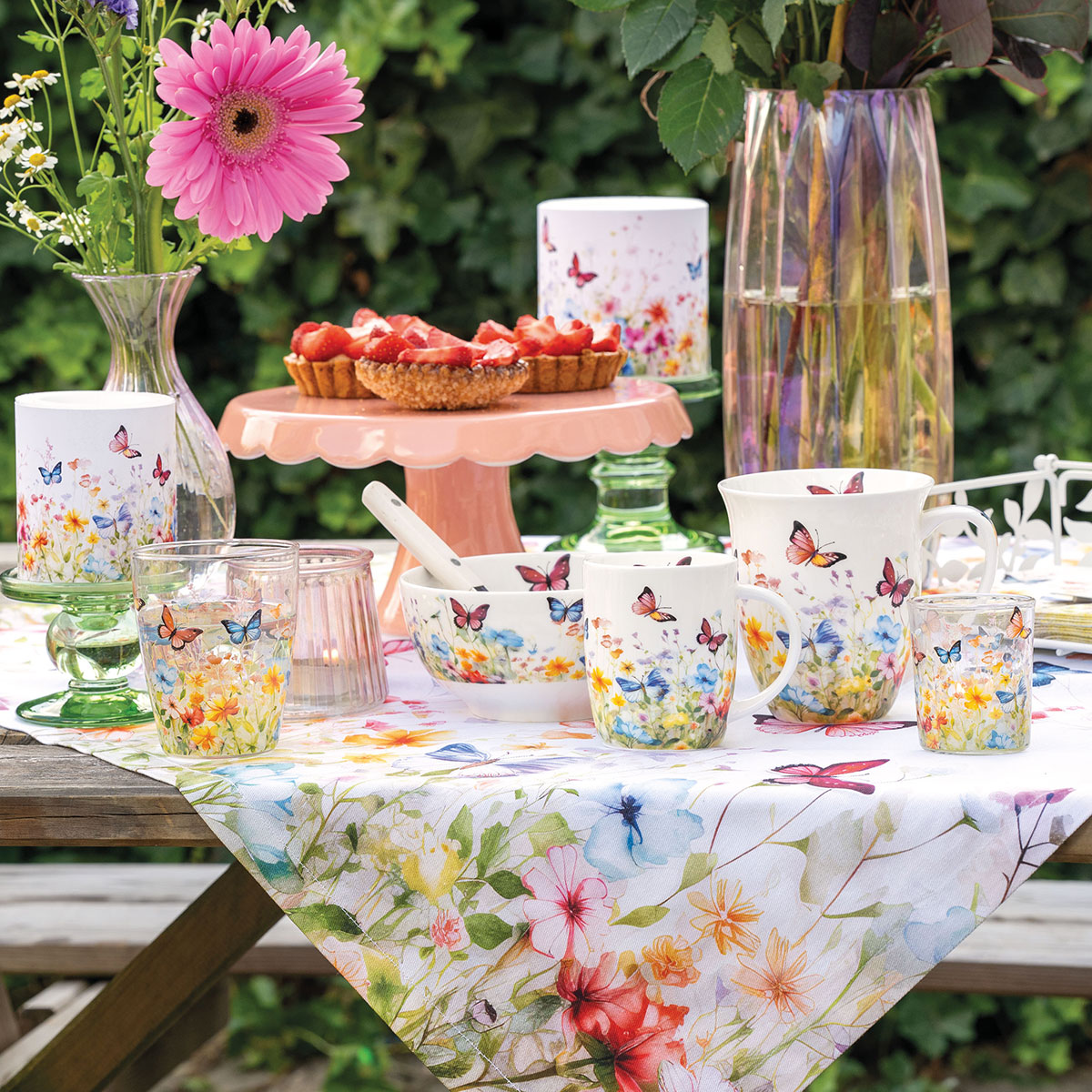 Bol en Porcelaine Fine  Jardin des Papillons