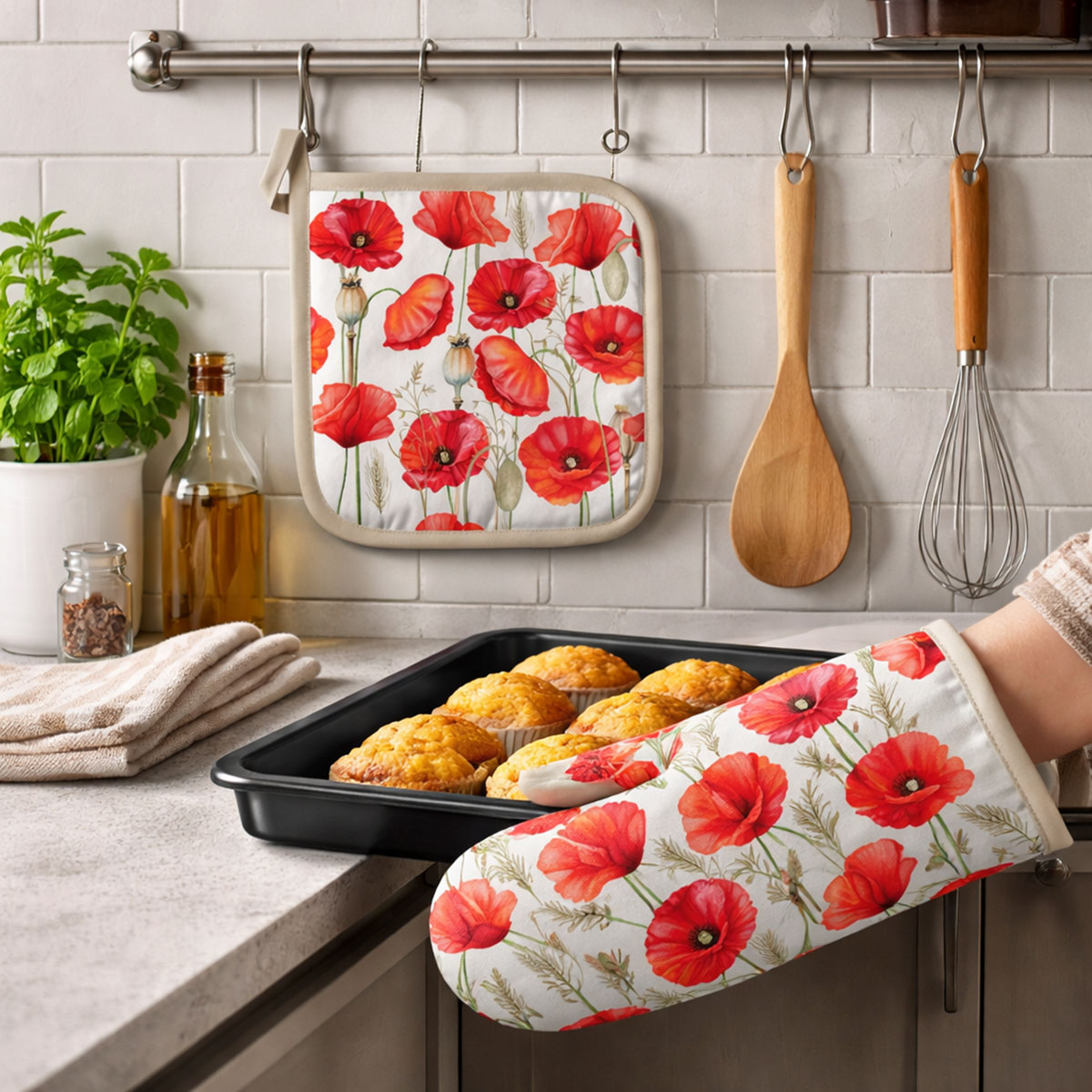 Manique de cuisine Coquelicots � Ambiente