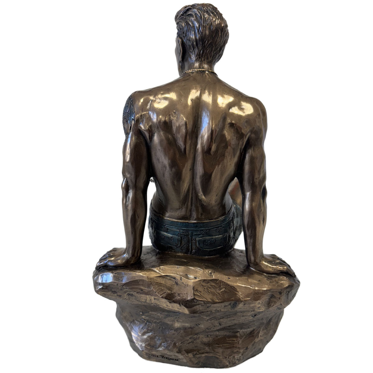 Statuette en rsine homme tatou assis 21 cm - Veronese