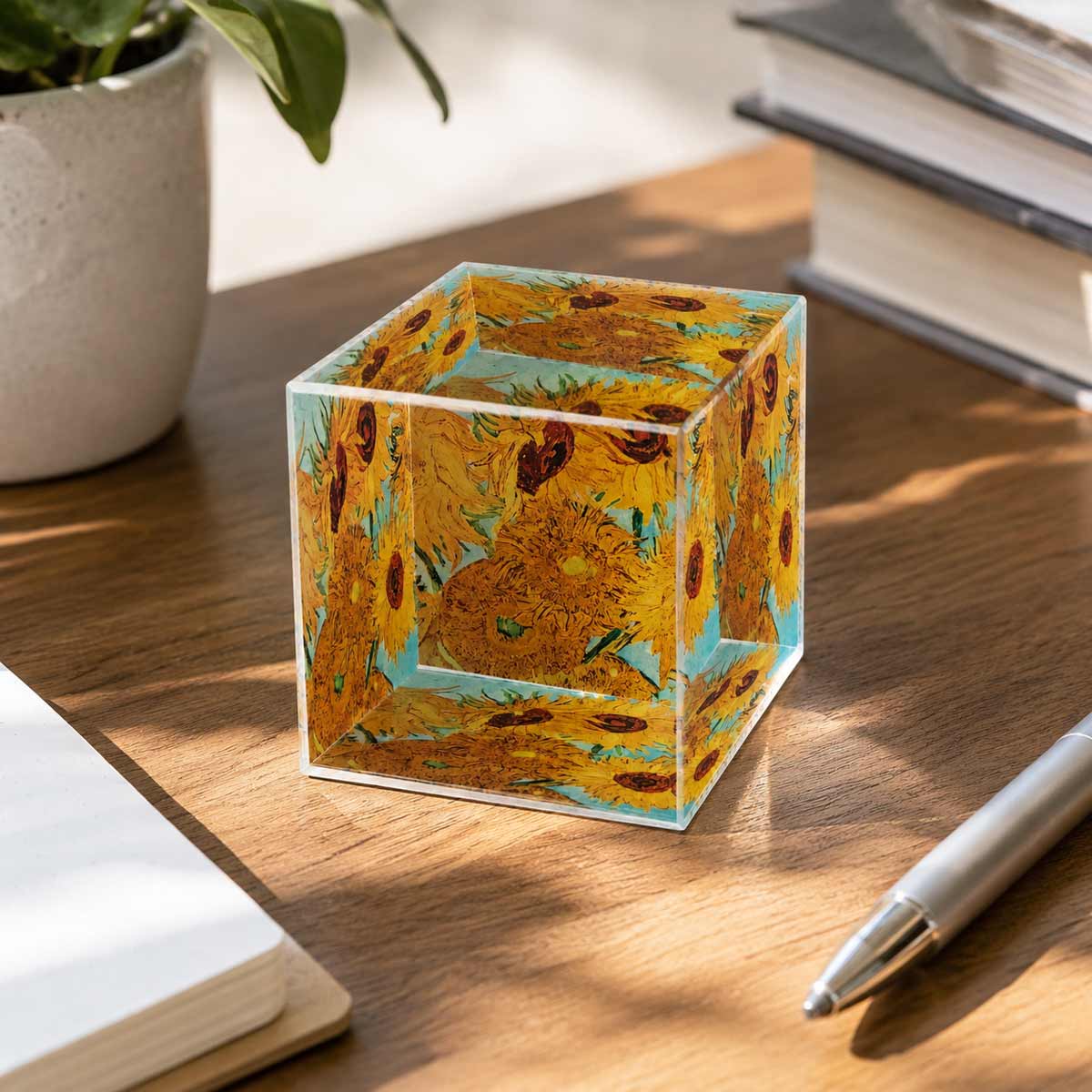 Presse-papiers en verre Van Gogh Les Tournesols