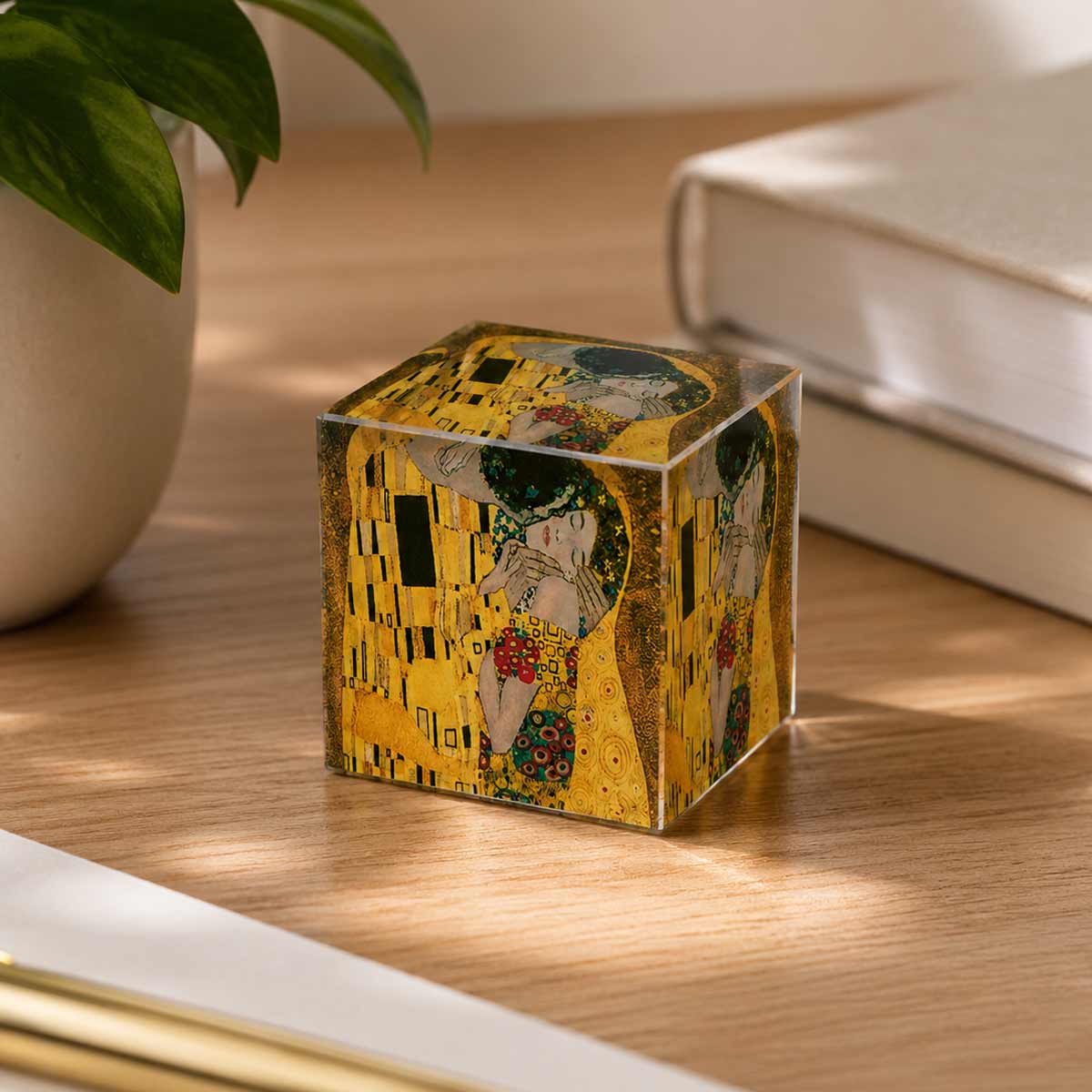 Presse-papiers en verre Klimt Le Baiser