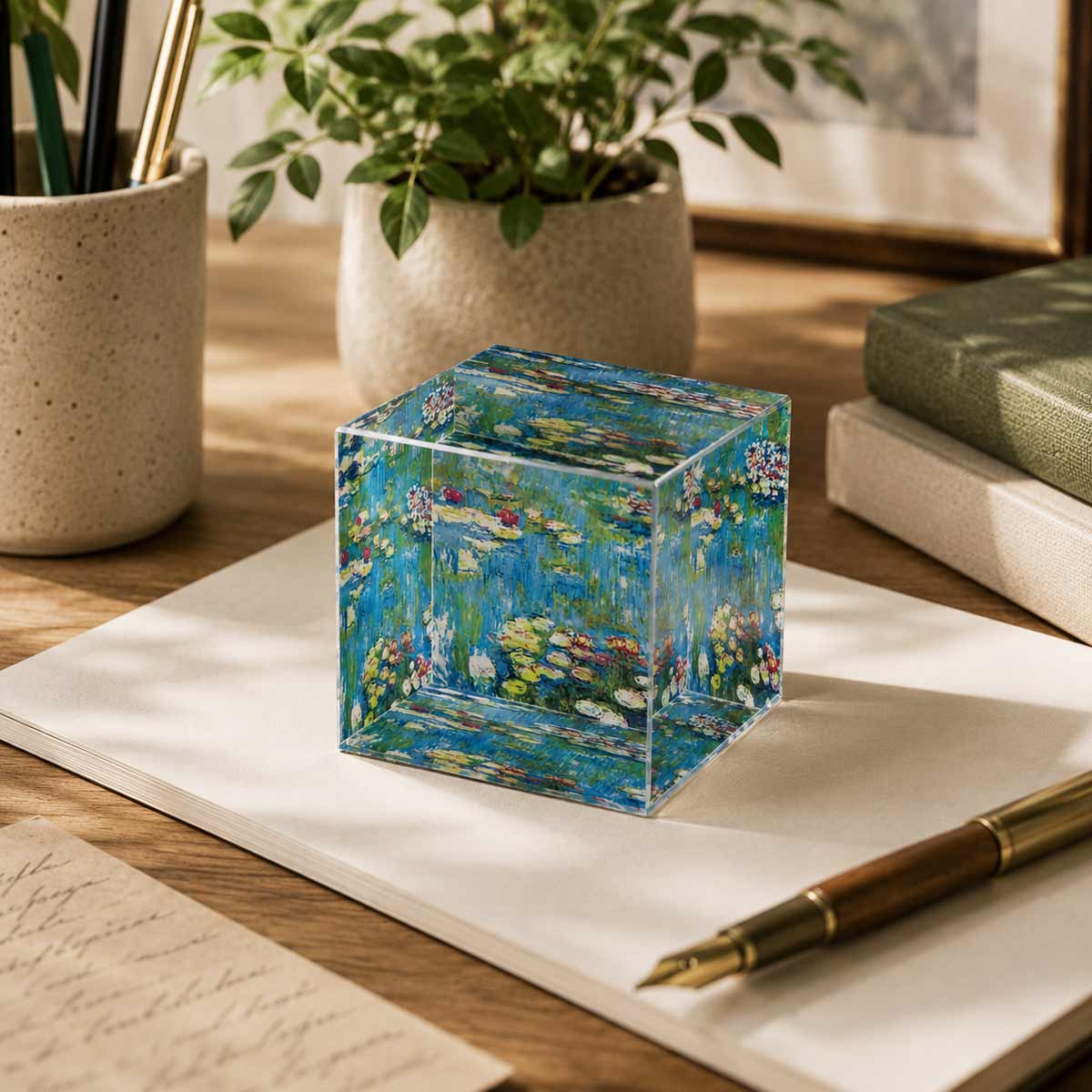 Presse-papiers en verre Monet Les Nymph�as