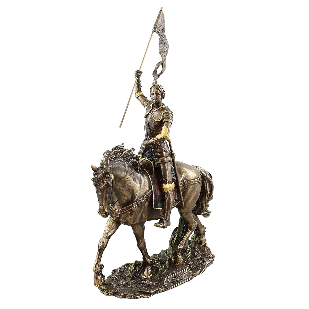 Figurine Jeanne d'Arc � cheval 30 cm