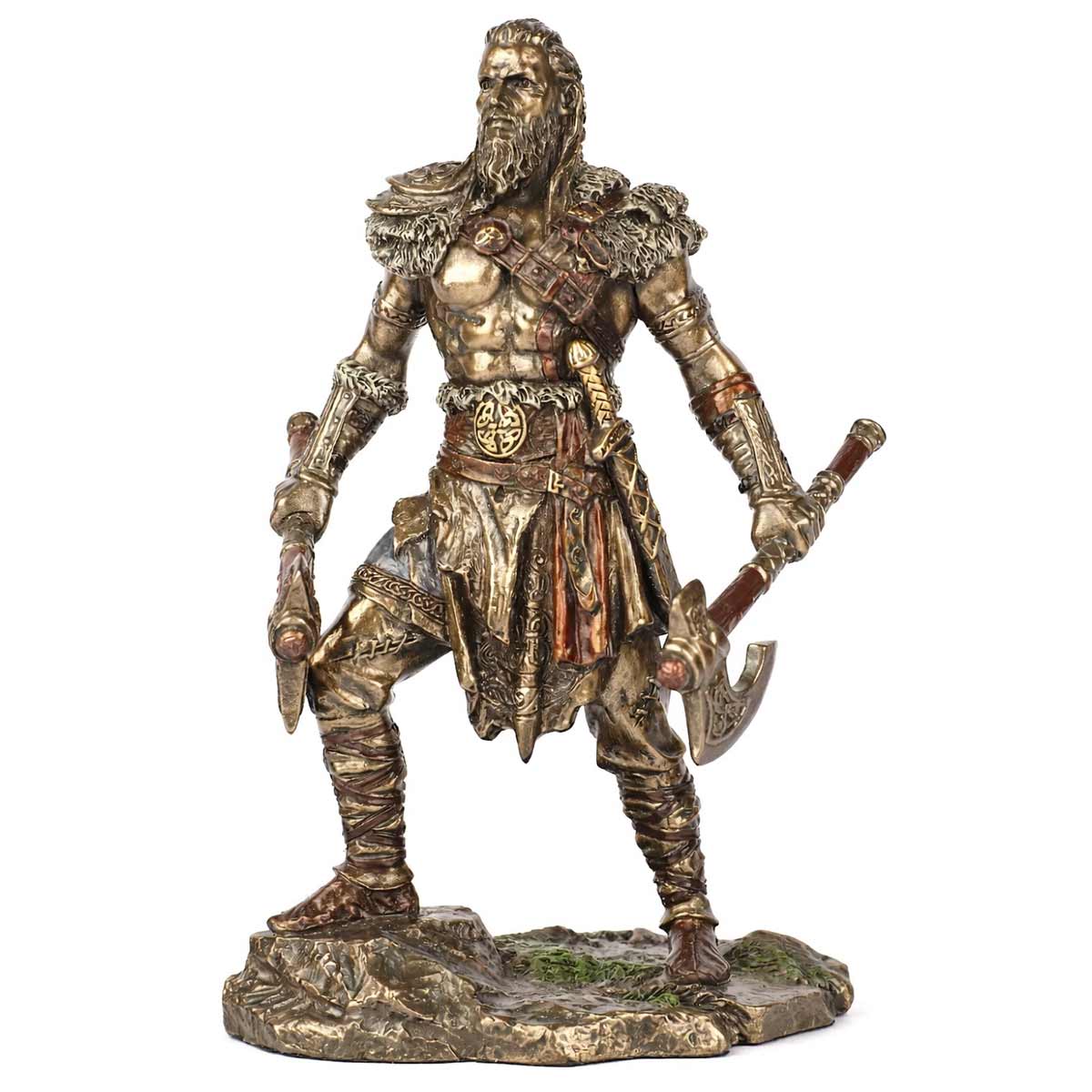 Figurine Guerrier Viking aux deux haches 15.5 cm