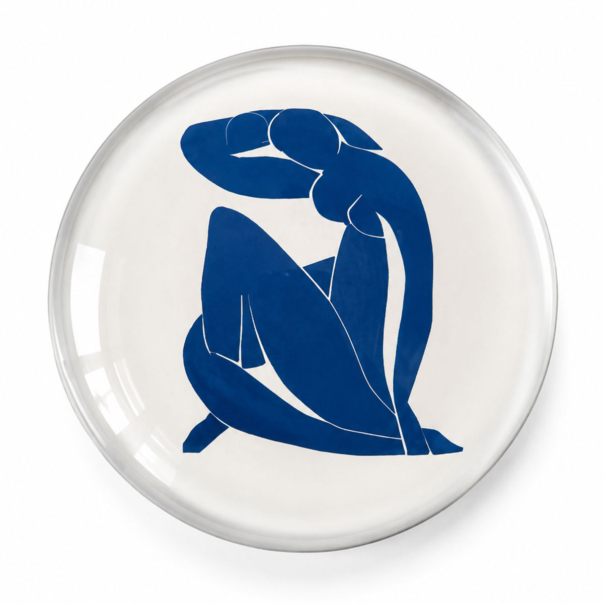 Presse-papier en verre Matisse Le Nu bleu II 8 cm