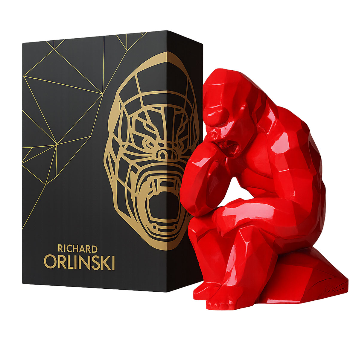 Figurine Orlinski � Kong Penseur Rouge