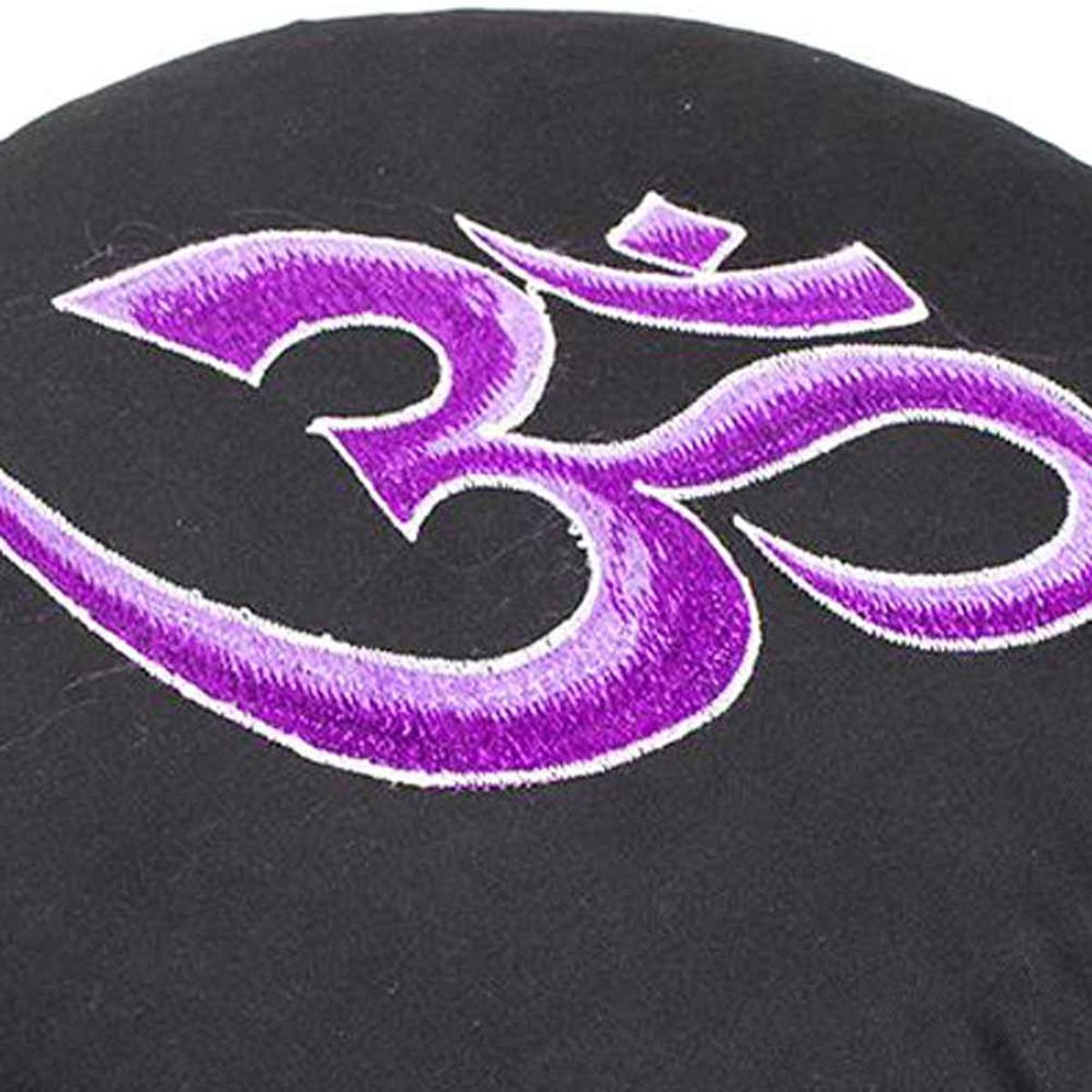 Coussin de mditation OM - AUM Noir et Violet