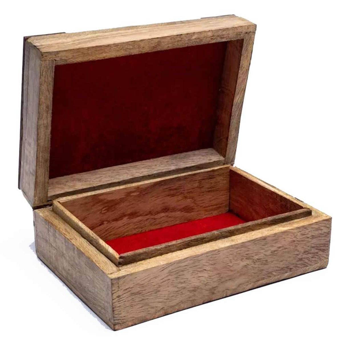 Boite pour tarots Fleur de Vie en bois de manguier 18 cm