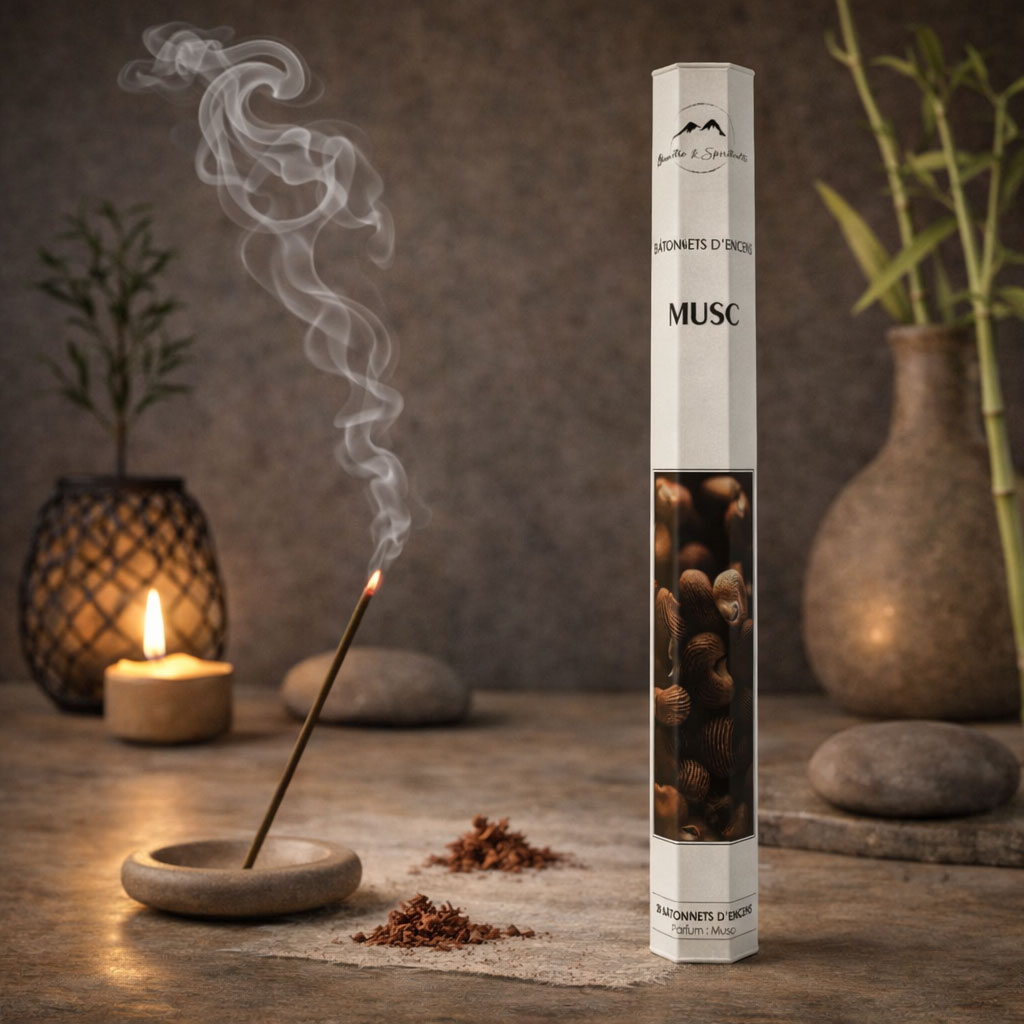 Encens Santal � Bo�te de 20 b�tonnets � Fabrication indienne