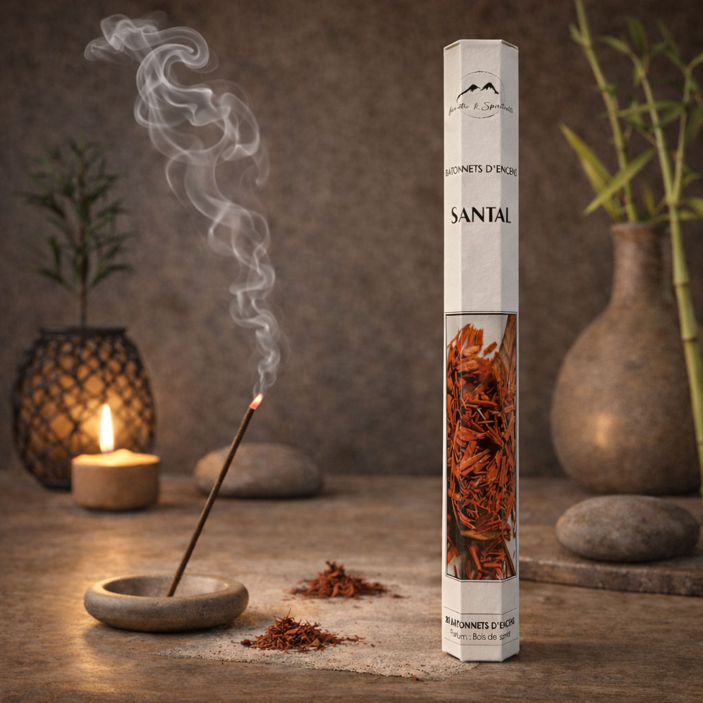 Encens Santal � Bo�te de 20 b�tonnets � Fabrication indienne