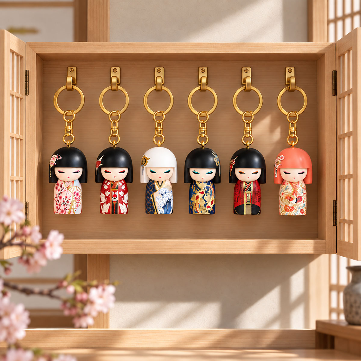 Porte-cl�s Kimmidoll Minami r�silience et vague japonaise