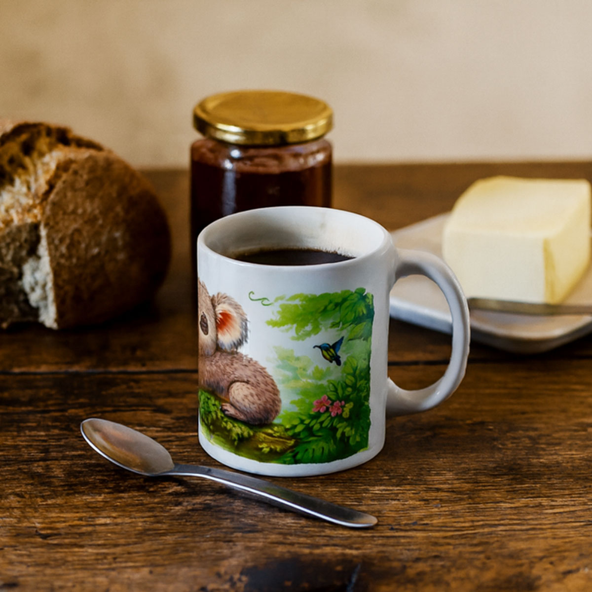 Mug en c�ramique � Koala & nature po�tique