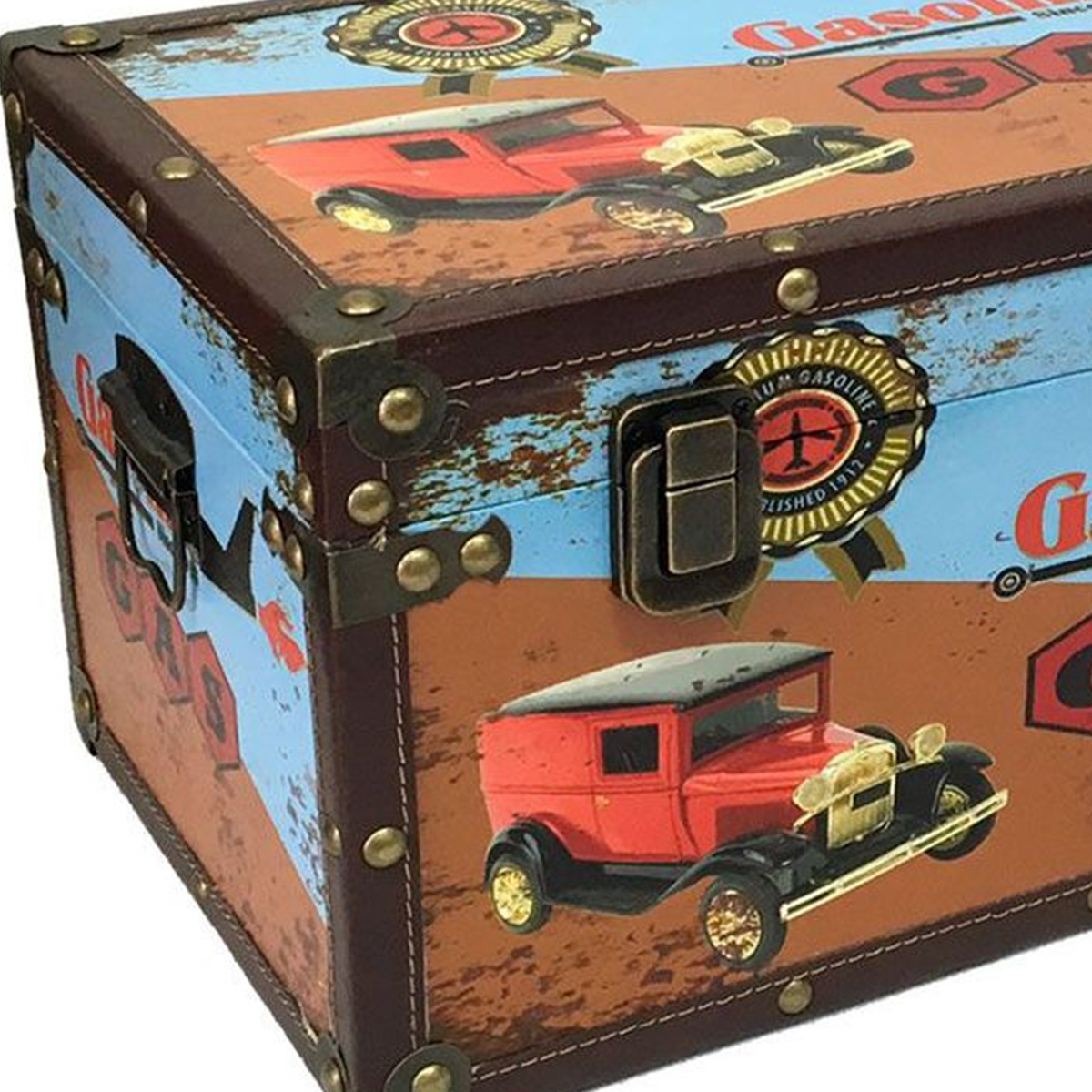 Malle coffre D�co R�tro Garage 38 cm