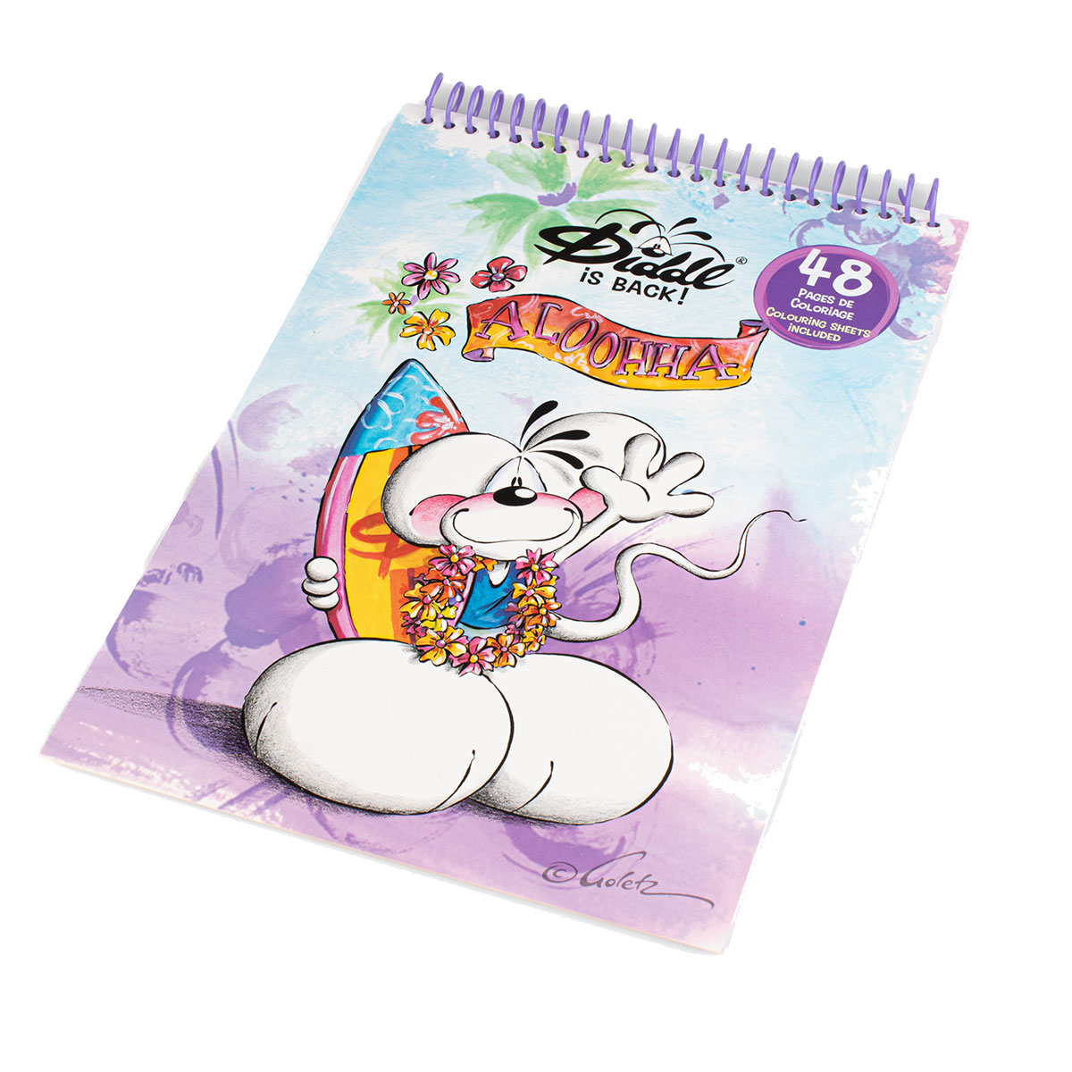 Cahier de coloriage A4 Diddl  spirale  Modle alatoire