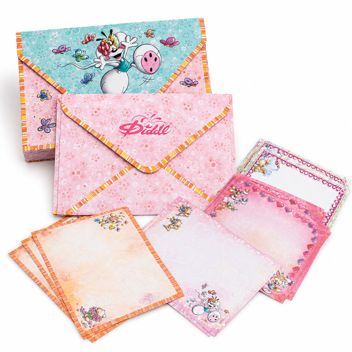 Coffret Papier � Lettre Diddl avec 24 Feuilles et 6 Enveloppes