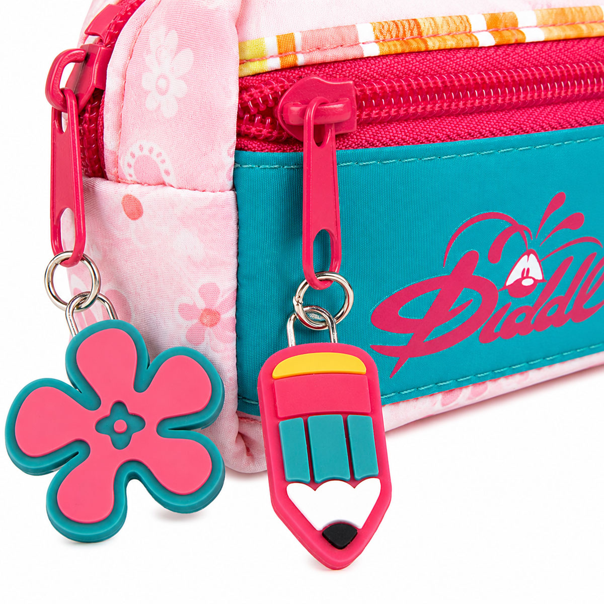 Trousse Scolaire Diddlina Rose 2 Compartiments Officielle