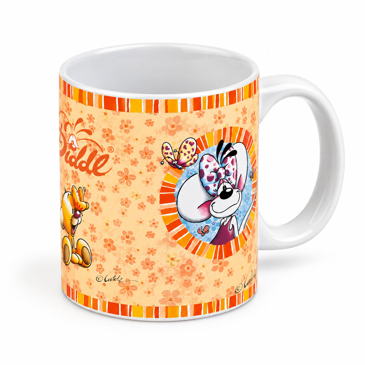 Mug Diddl orange en c�ramique 325 ml