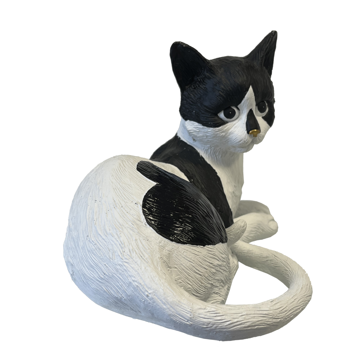 Figurine Jules le chat pelage Coeur en rsine