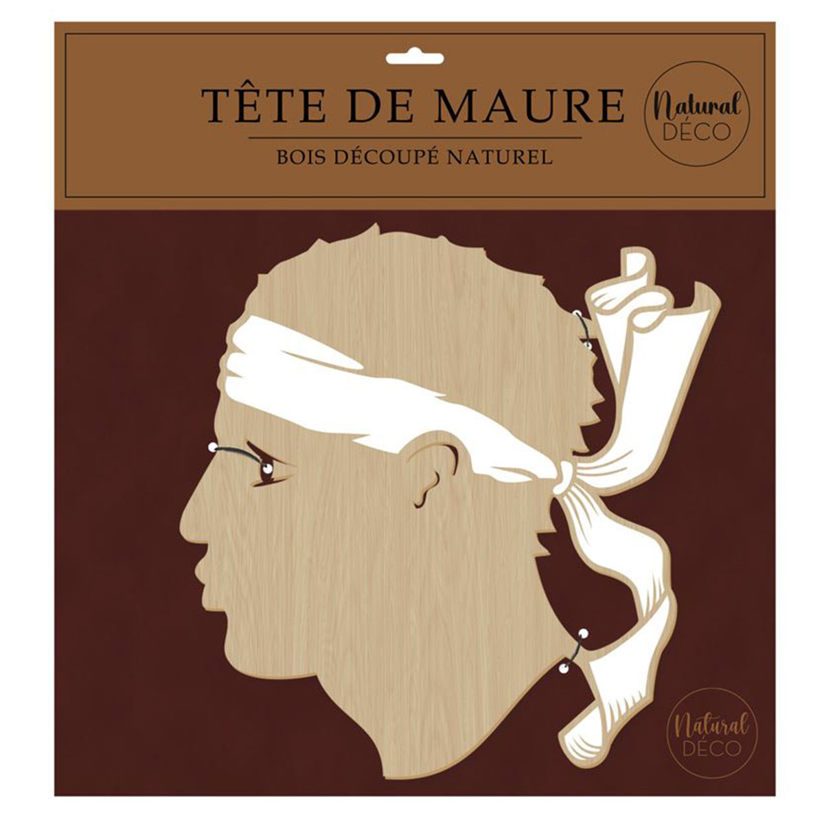 D�coration murale en bois Corse t�te de maure