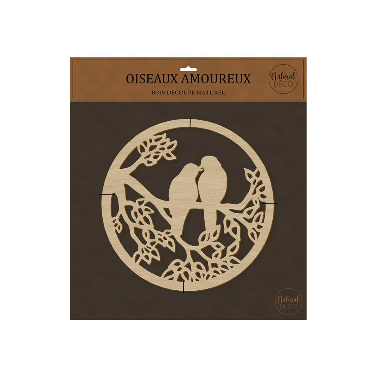 D�coration murale Oiseaux sur branche en bois 40 cm