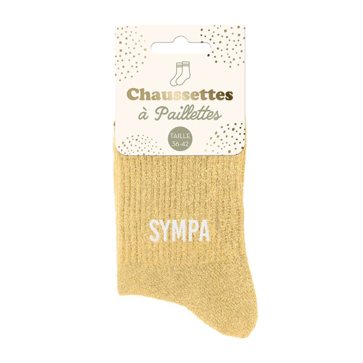 Paire de Chaussettes Pailletes Sympa Jaune