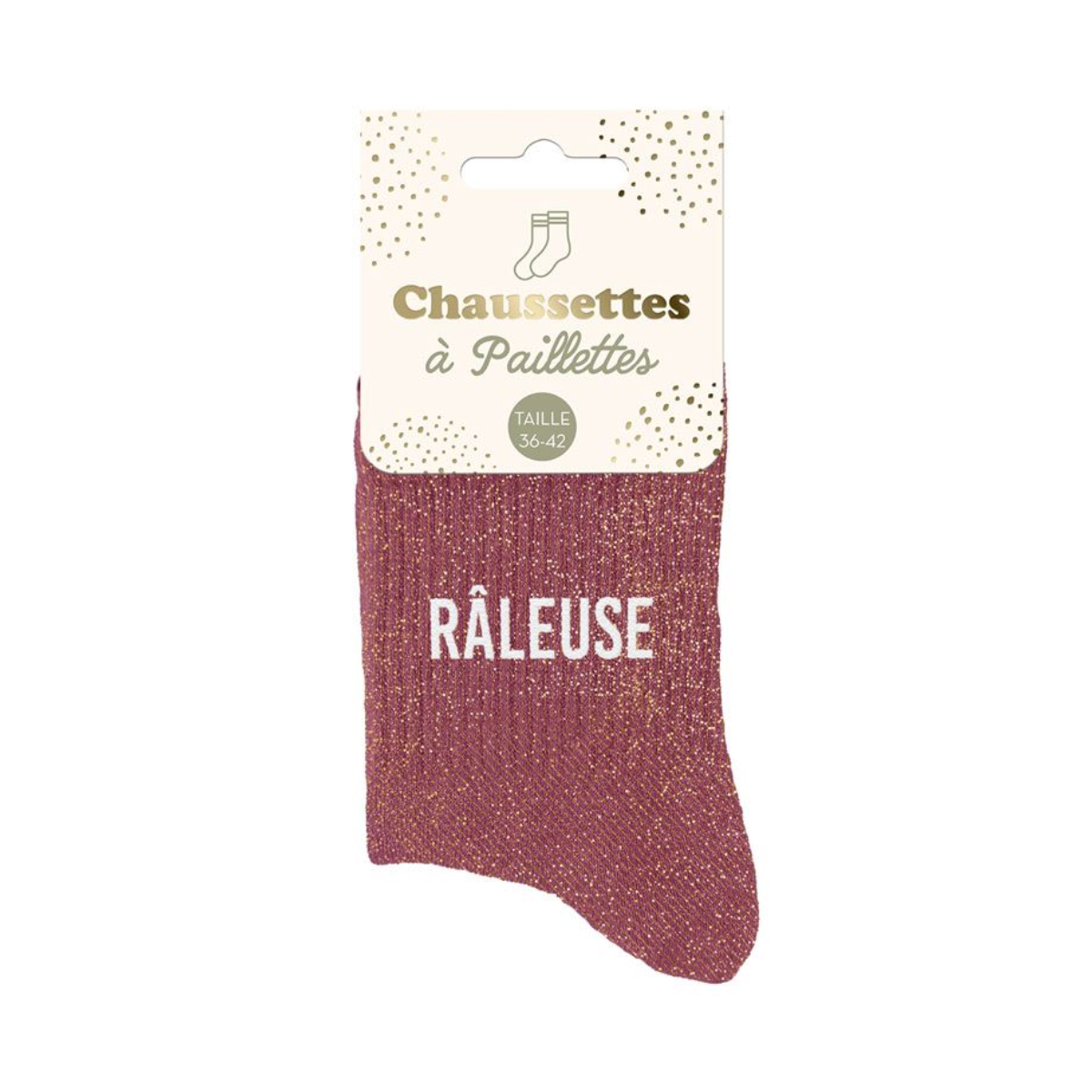 Paire de Chaussettes Pailletes Pourpre Rleuse