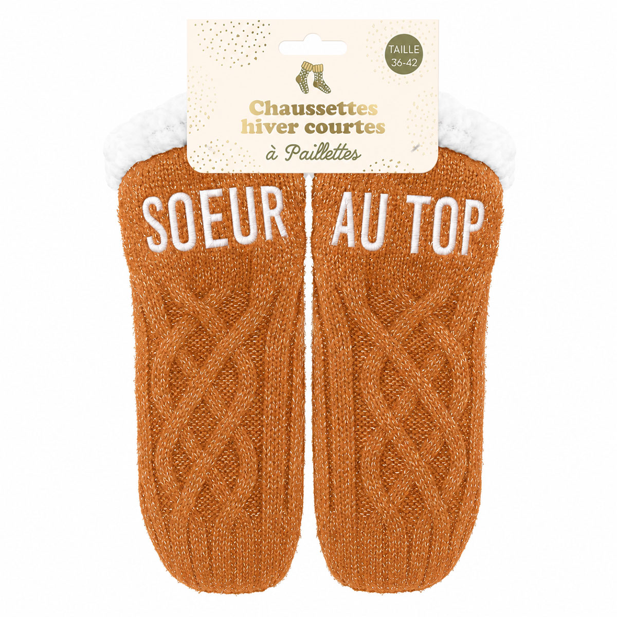 Chaussettes courtes d'int�rieur � paillettes S�ur au top