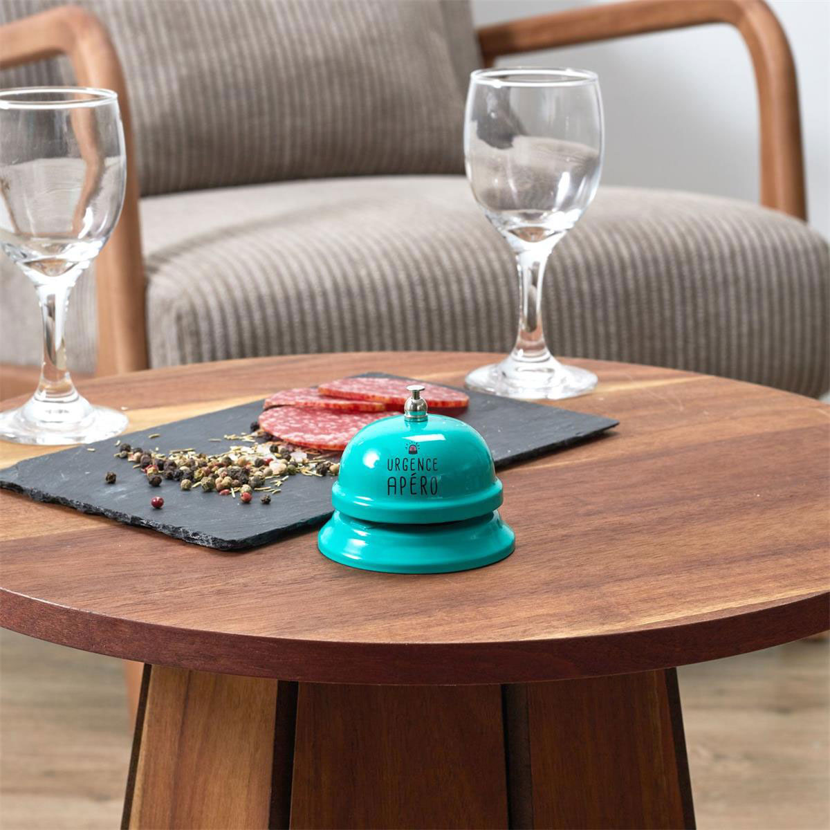 Cloche de table verte urgence apro