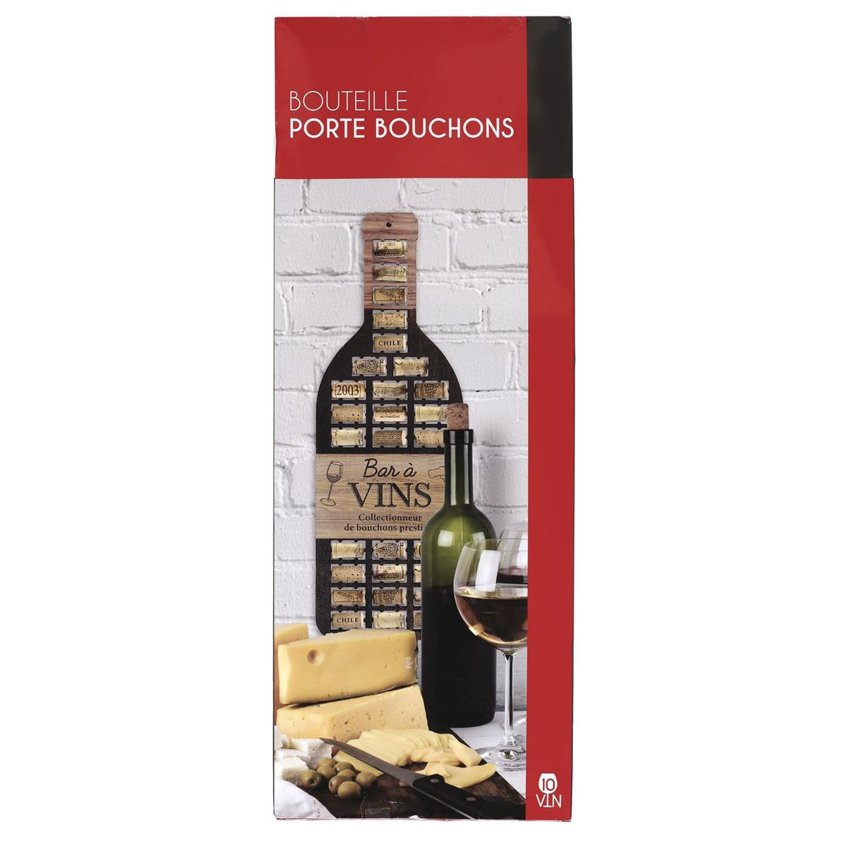 Bouteille porte-bouchons murale bar  vins