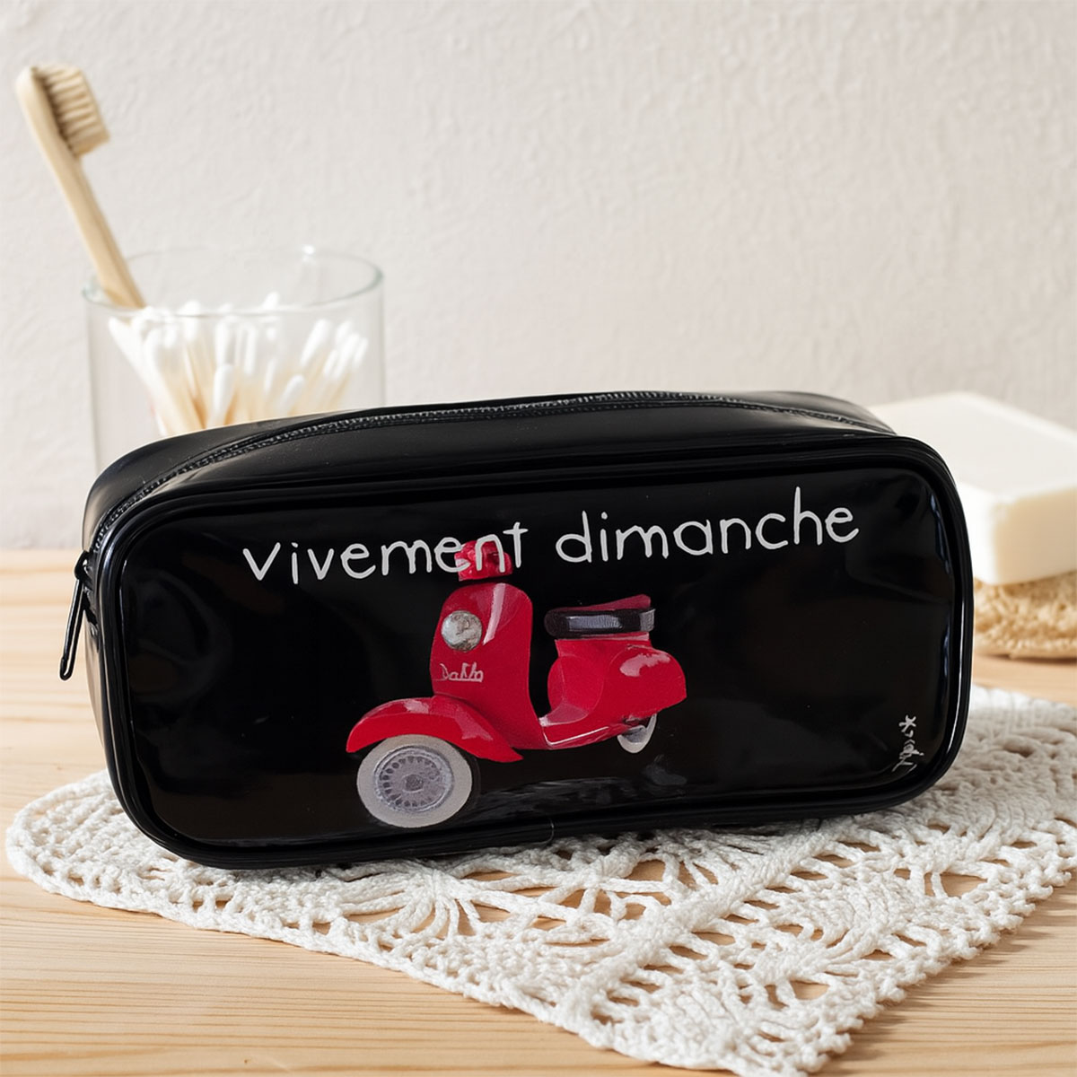 Trousse Rectangulaire noire Vivement Dimanche