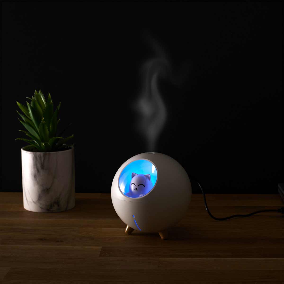 Diffuseur Huiles essentielles Chat lumineux