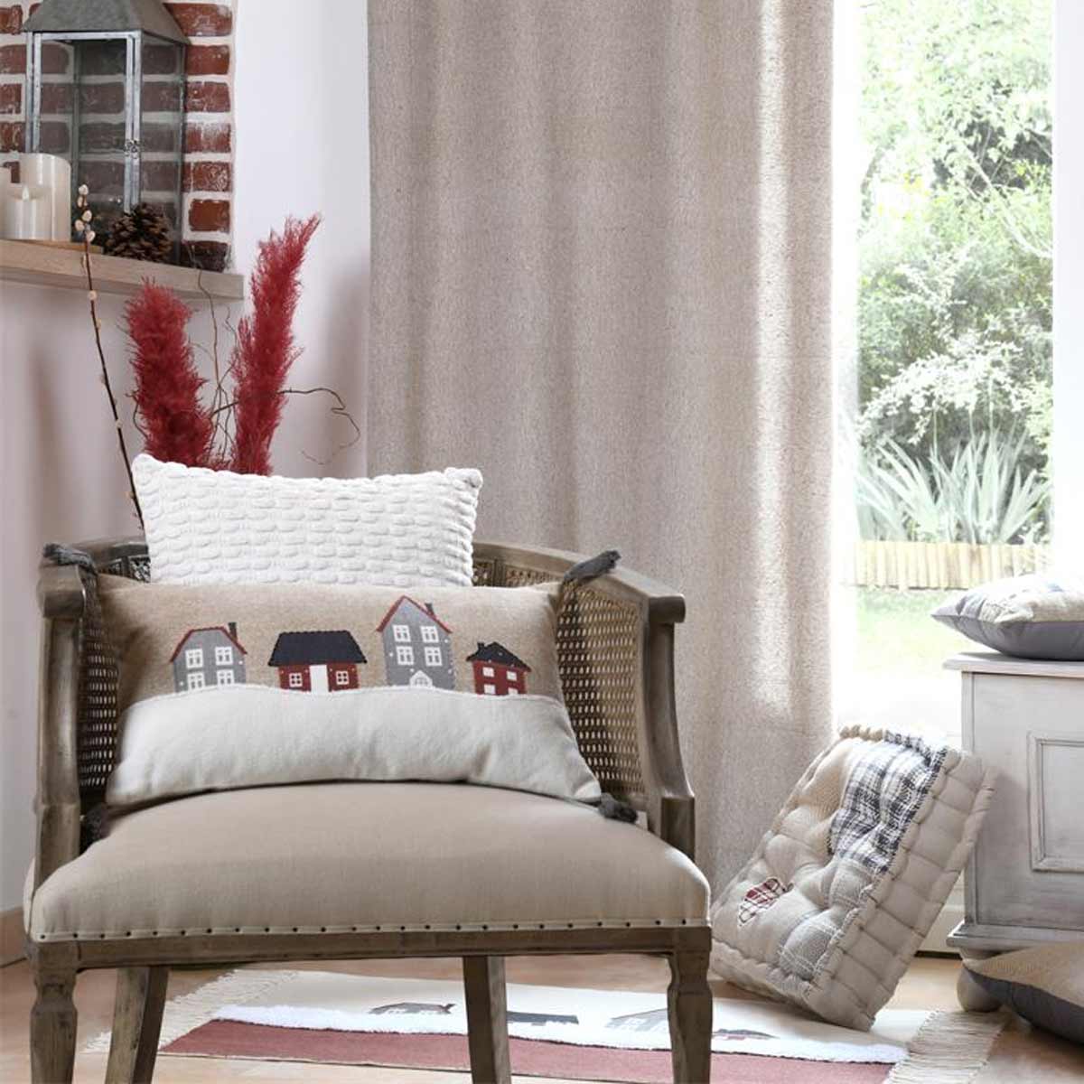 Coussin de Sol Cornouailles Naturel  40 cm
