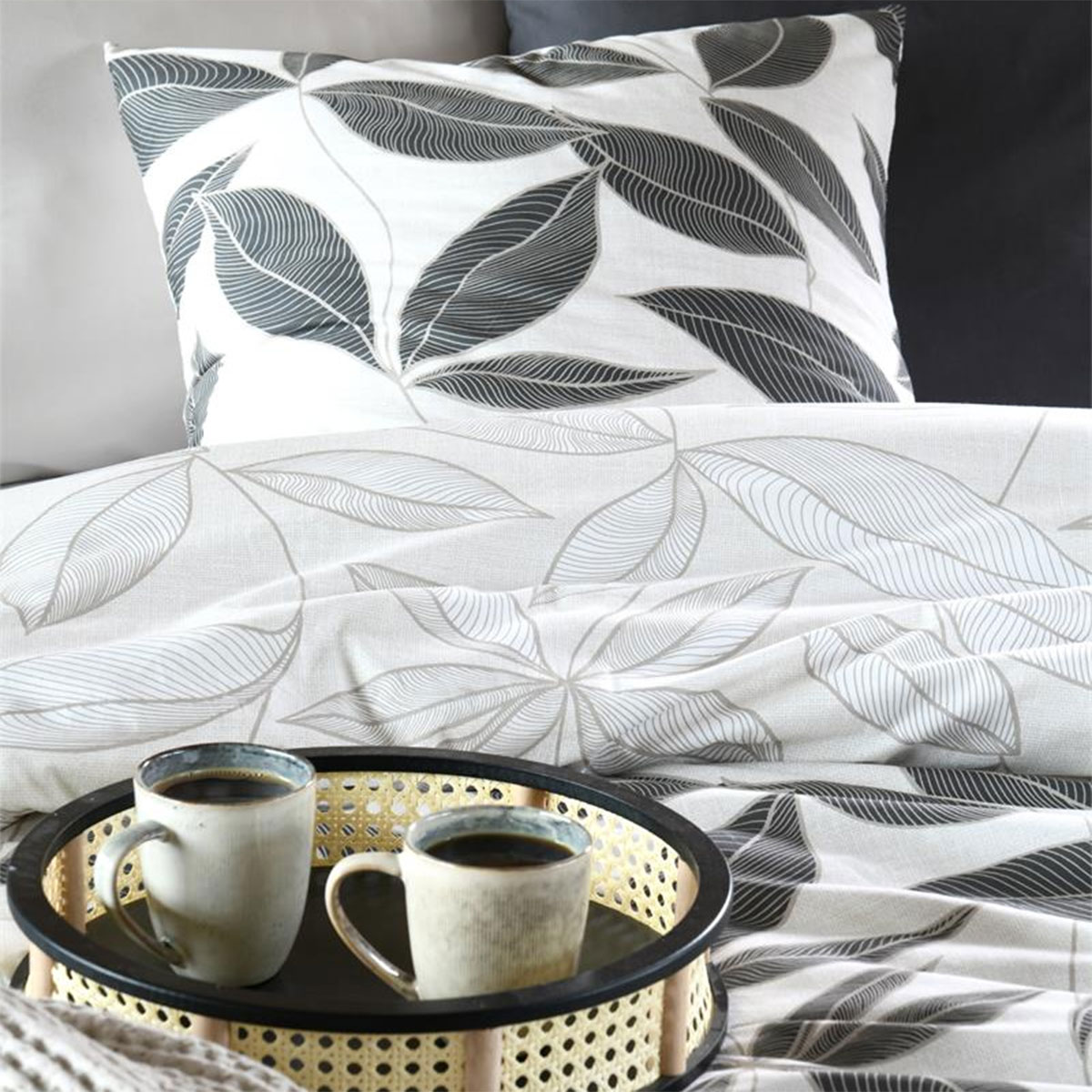 Housse de Couette Matisse Naturel en Coton Percale  240 x 220 c