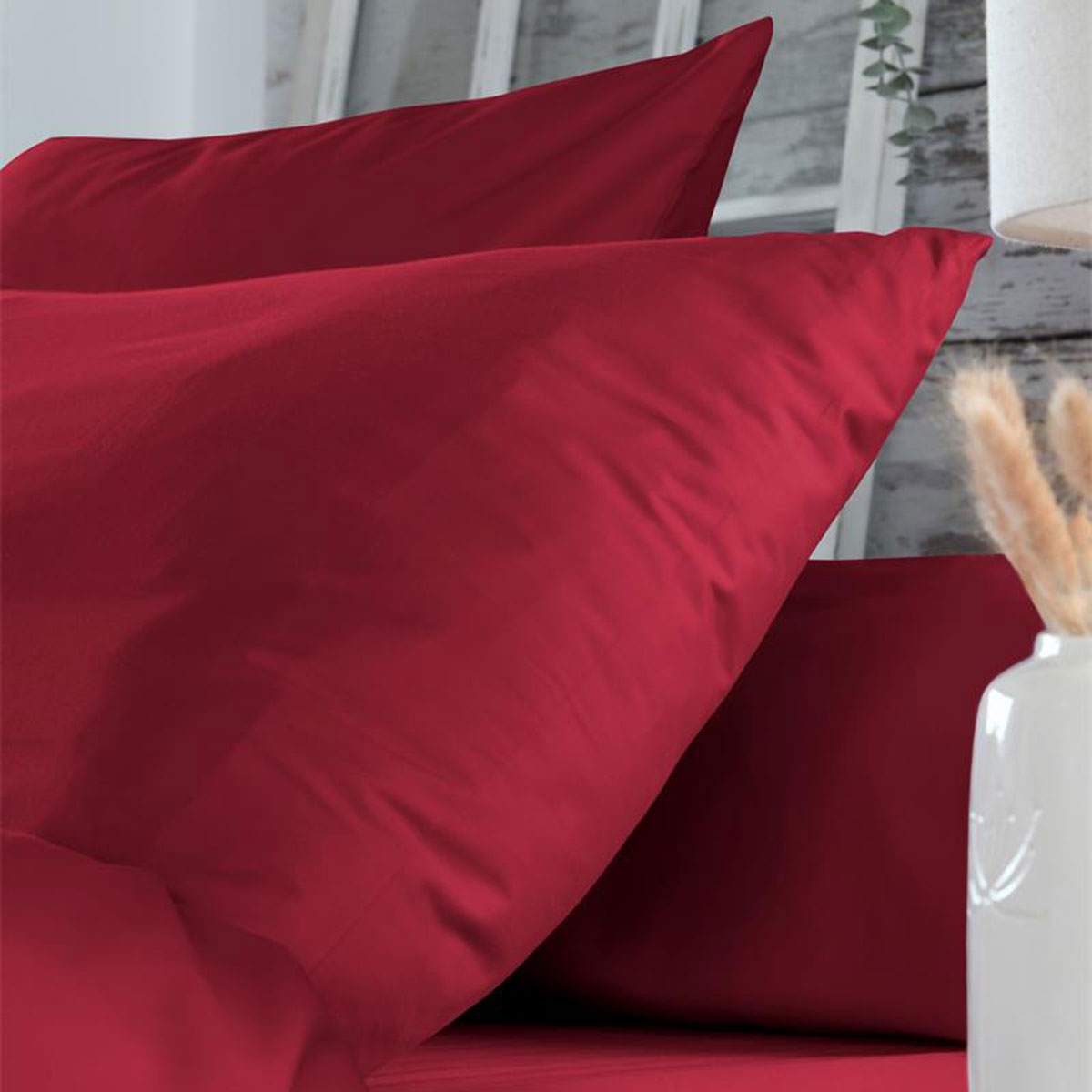 Taie de traversin lyse 45 x 185 cm en percale de coton