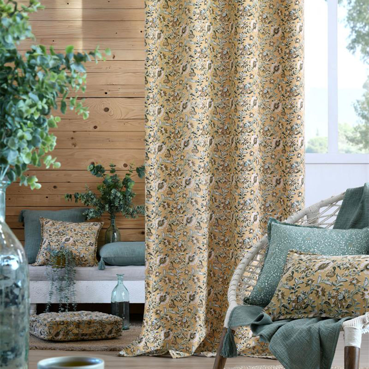 Coussin de sol Shana Moutarde  40 cm