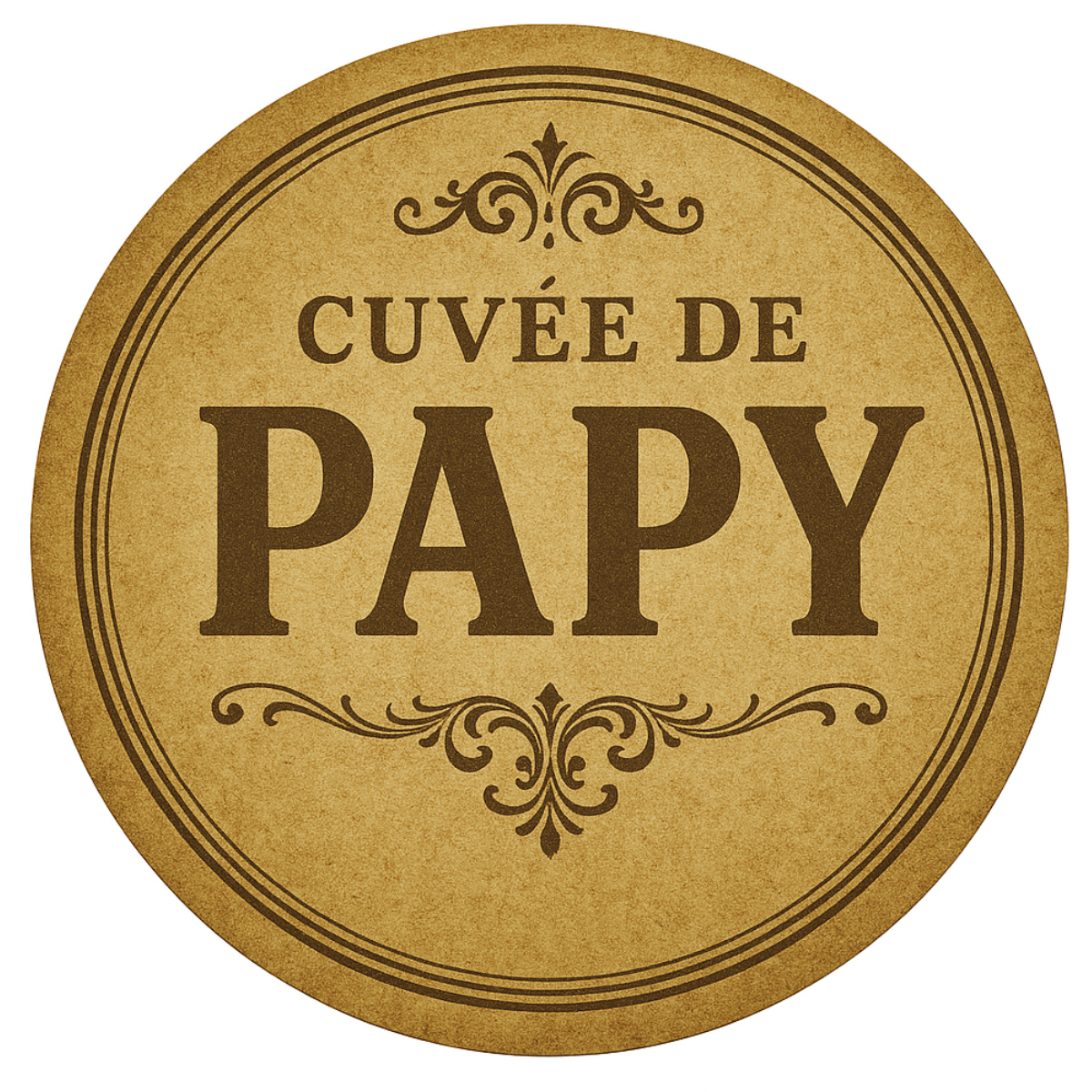 Verre avec sous-verre cuve de papy  CBKration