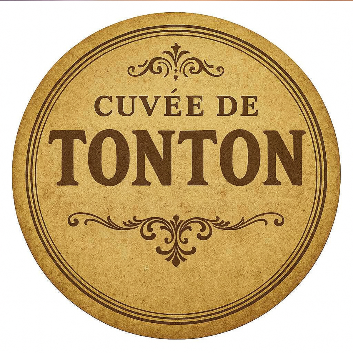 Verre avec sous-verre cuve de tonton  CBKration