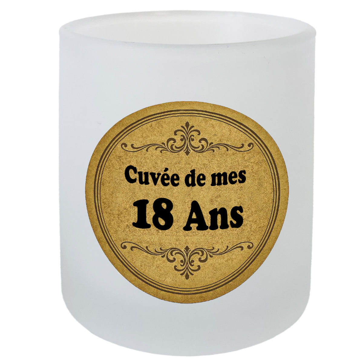 Verre Cuve de mes 18 ans avec sous-verre assorti