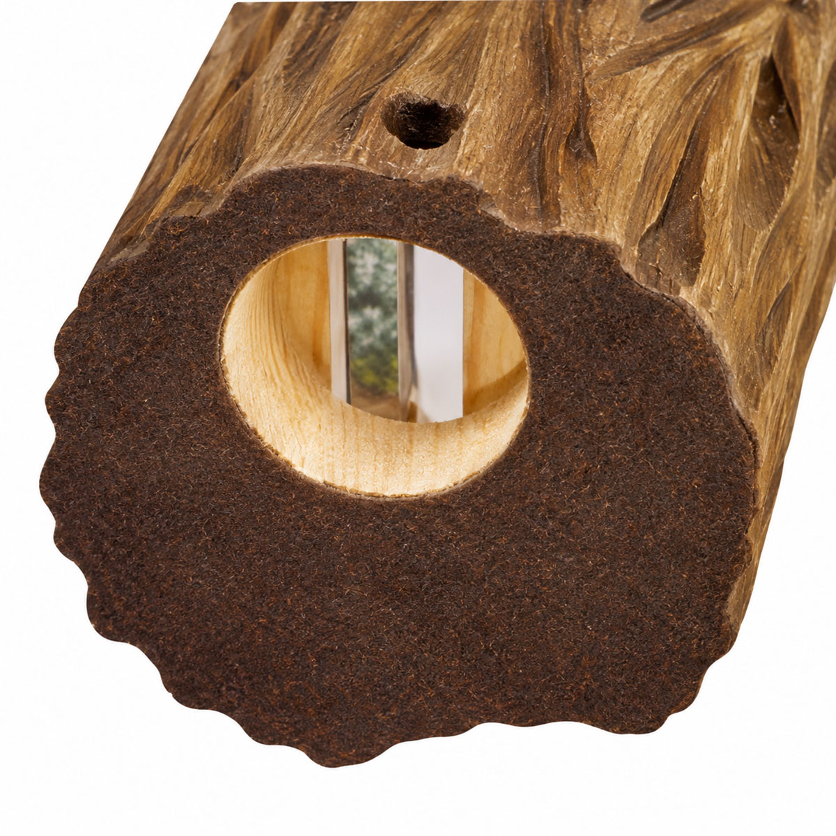 Pot � crayons �cureuil en bois avec taille-crayon int�gr� 12 cm