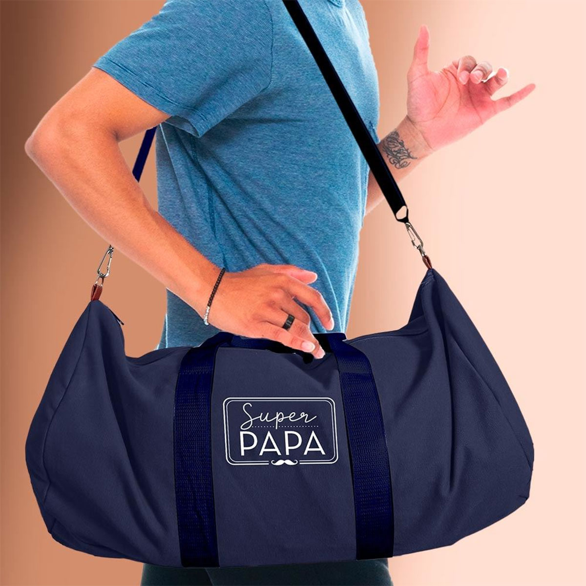 Sac de sport Super Papa  Bleu marine