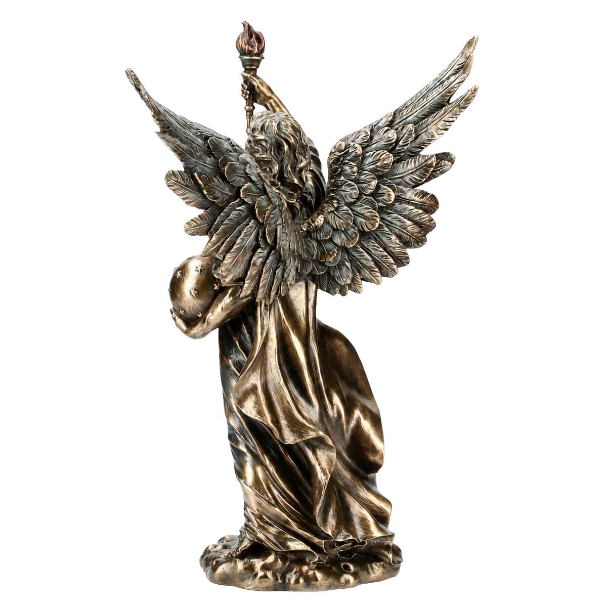 Figurine Archange Jophiel en bronze coul� � froid 34 cm