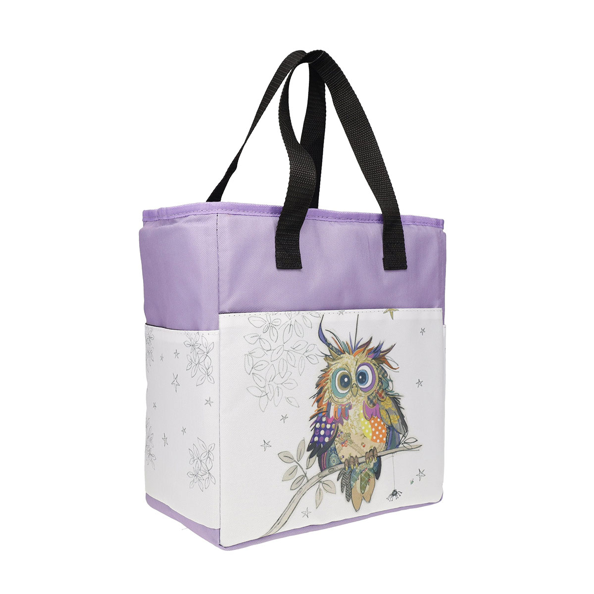 Sac isotherme chouette violet Kiub 26 x 14,5 x 28,5 cm