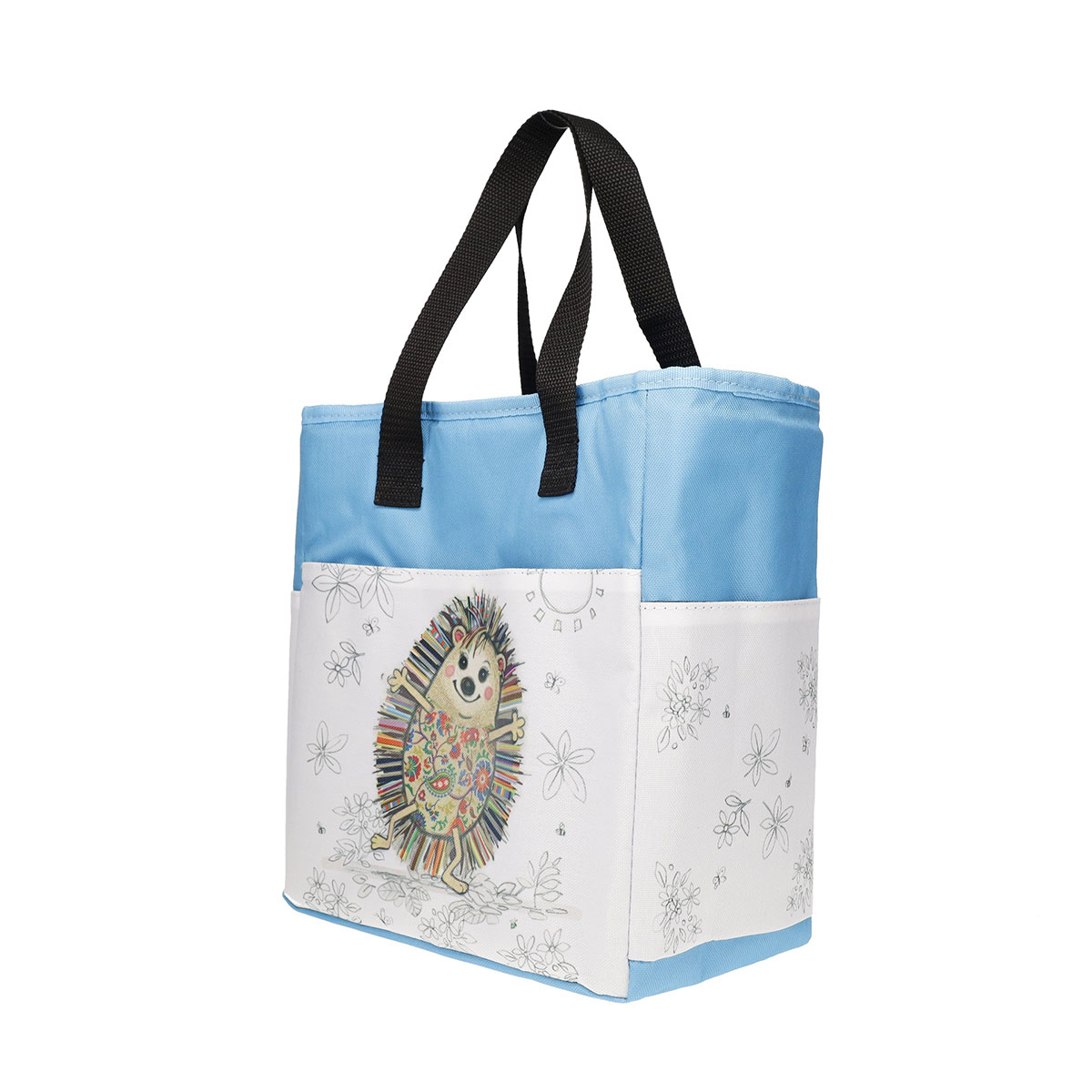 Sac isotherme lunch bag h�risson bleu Kiub 26 x 14,5 x 28,5 cm