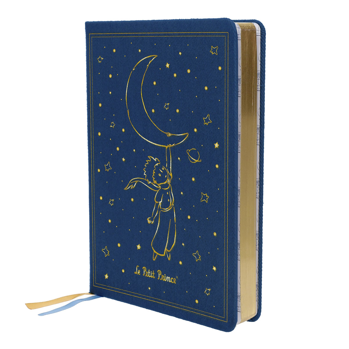 Carnet A5 Le Petit Prince bleu et dor� 160 pages