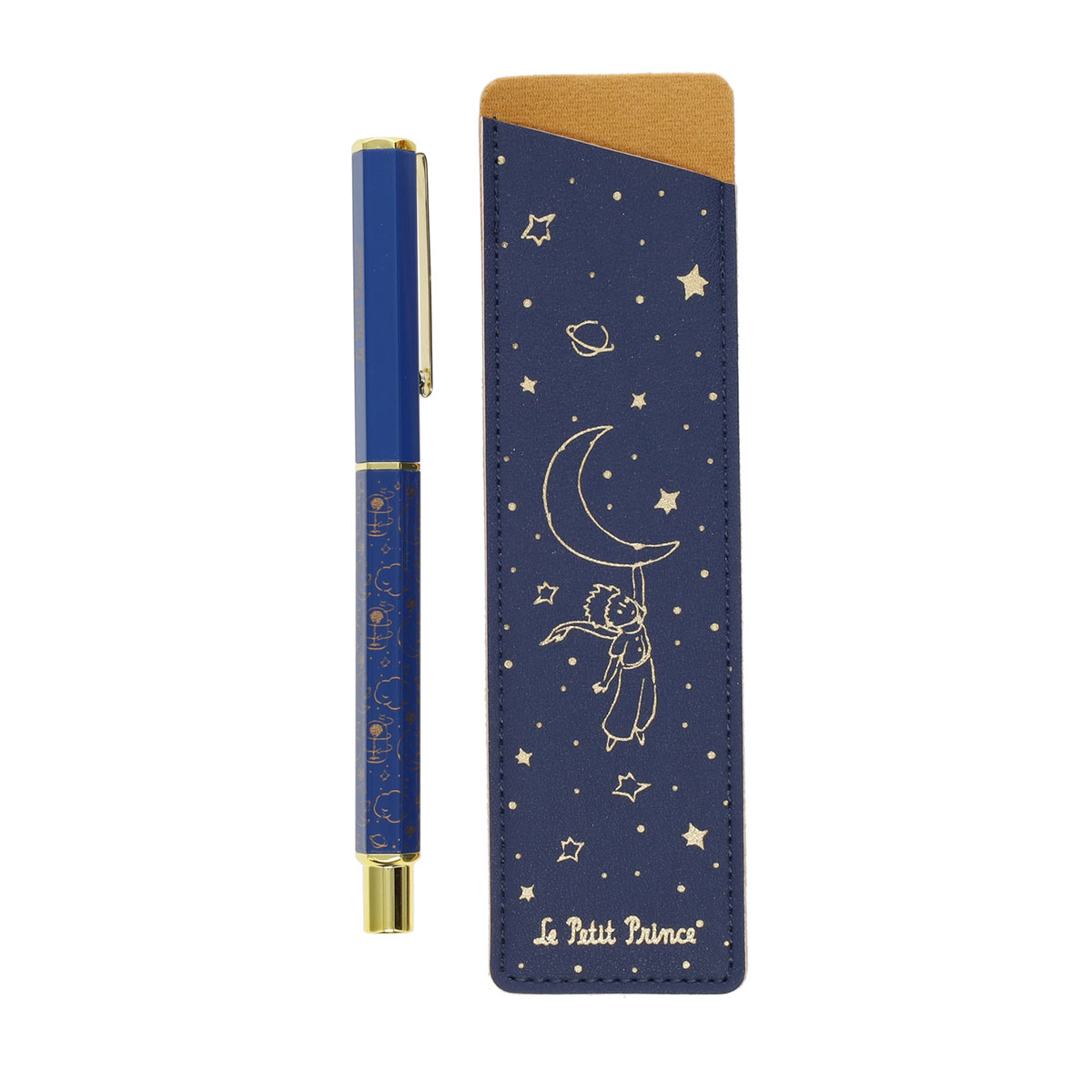 Coffret stylo et �tui Le Petit Prince bleu et dor�