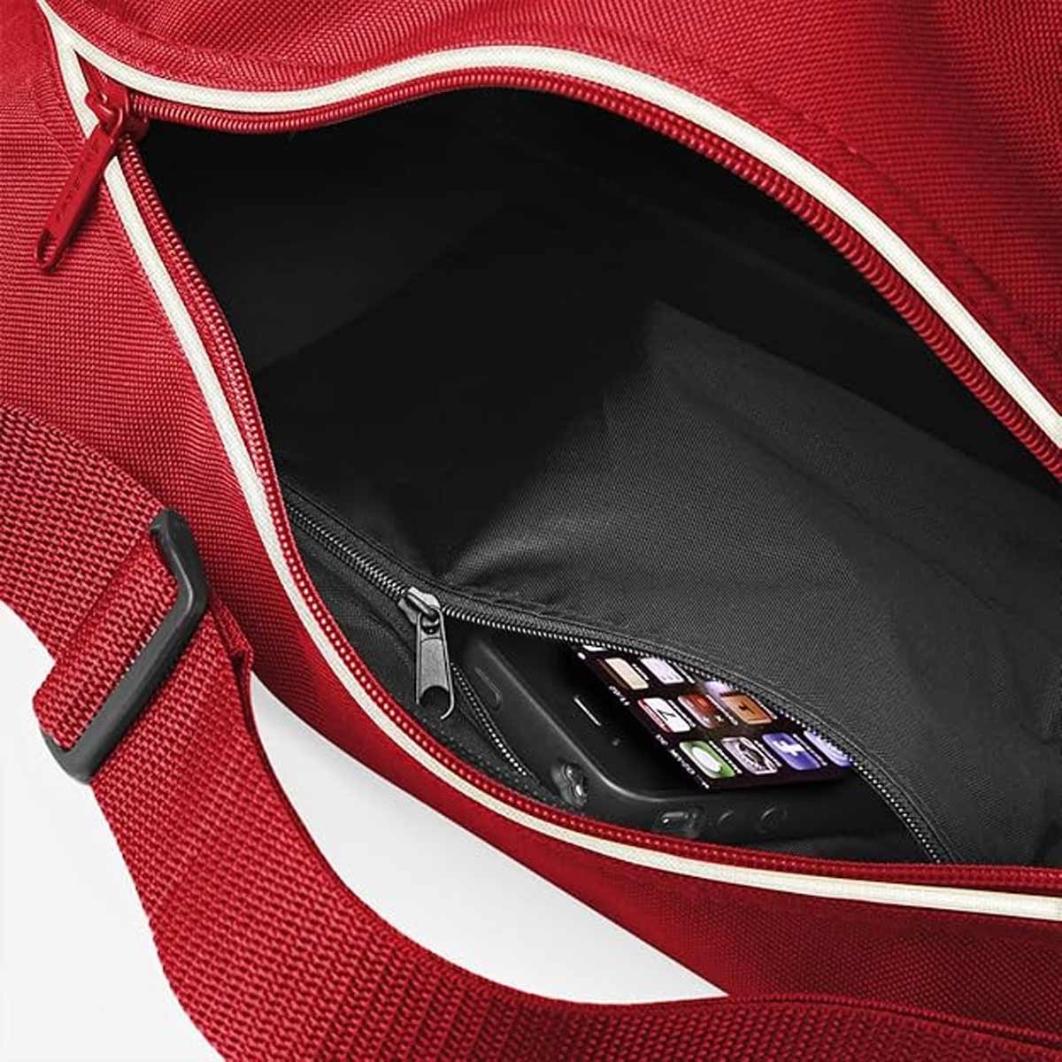 Sac bandouli�re r�tro rouge Bag Base