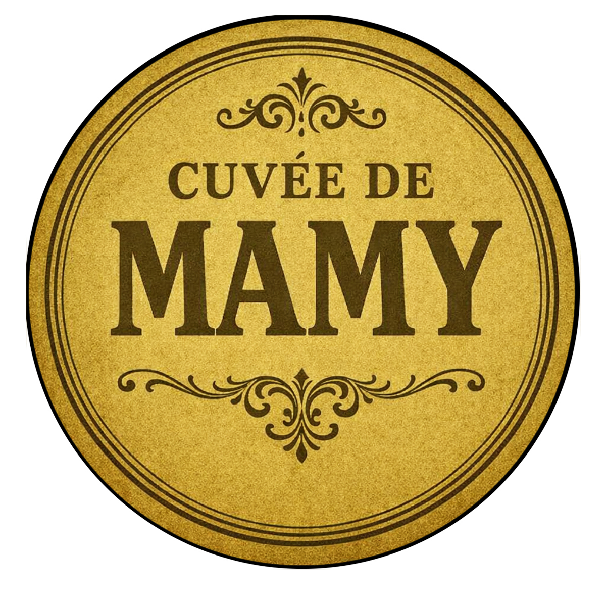 Verre cuv�e de Mamy avec sous-verre assorti