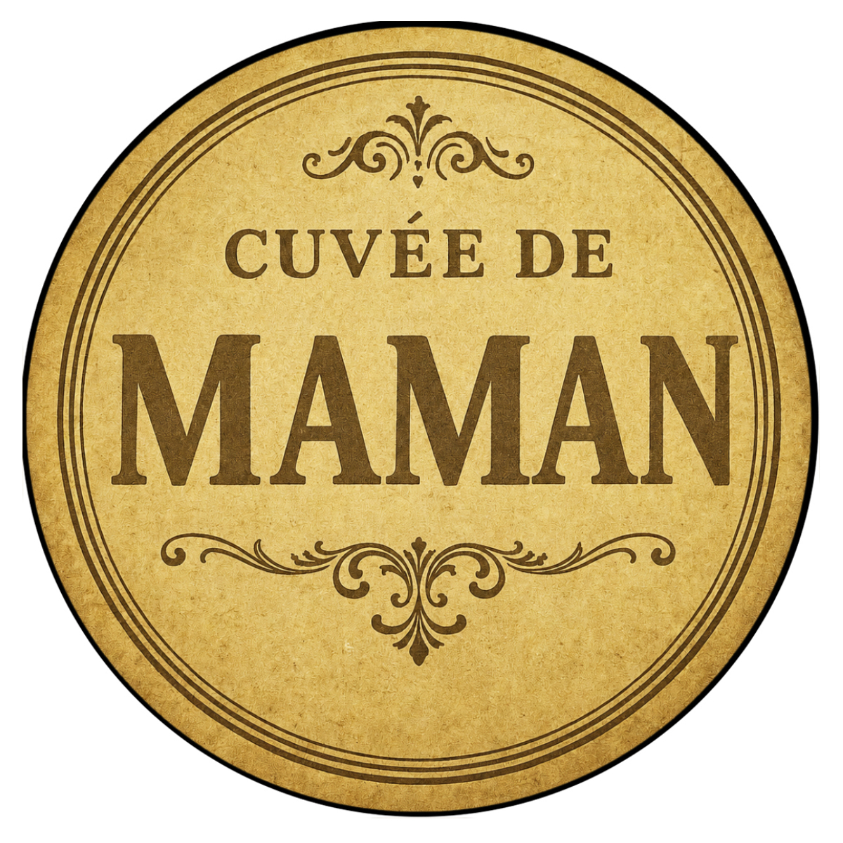 Verre cuv�e de Maman avec sous-verre assorti