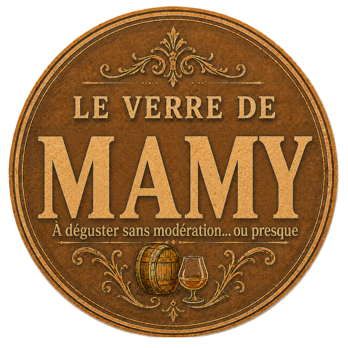 Verre Mamy avec Sous-Verre Assorti � Cadeau Original pour Mamy
