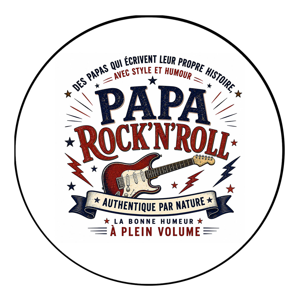 Verre Papa Rock�n�Roll avec Sous-Verre Assorti 280 ml